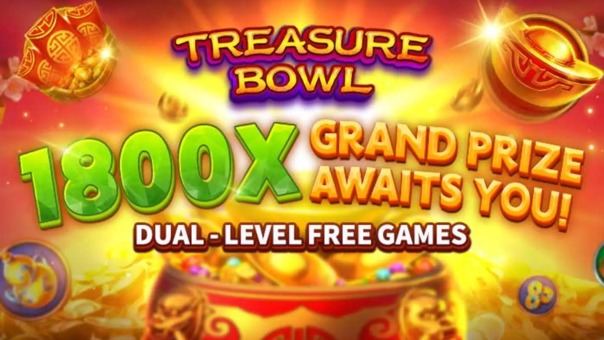 Multiplicadores Treasure Bowl pg96br - 7777x Máximo com Tigela Dourada